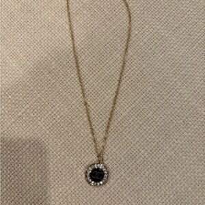 Elegant Chanel Gold and Black Pendant Necklace